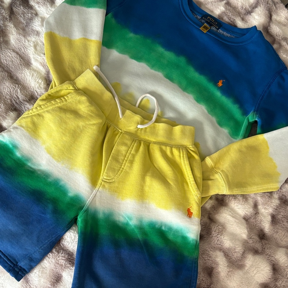 Polo Ralph Lauren colorful tie-dye short set